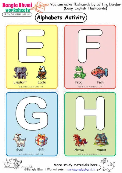 Capital Alphabets Activity Flashcards EFGH