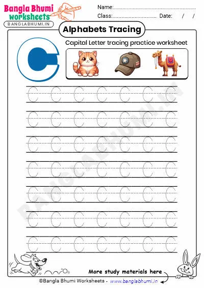 Free Capital Letter C Tracing Worksheet