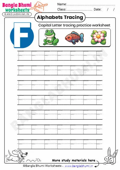 Free Capital Letter F Tracing Worksheet