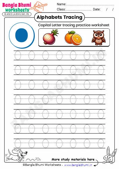 Free Capital Letter O Tracing Worksheet