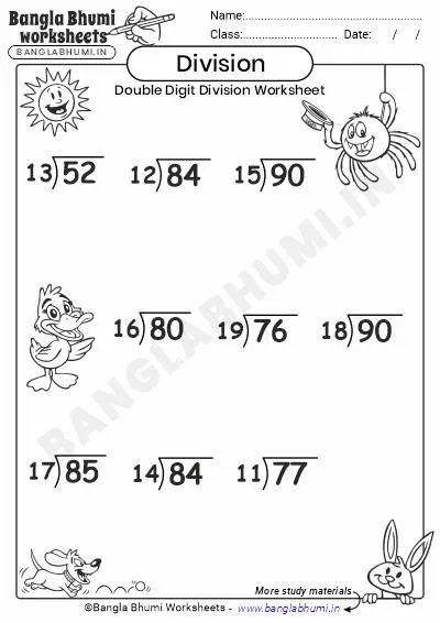 Free Double-Digit Division Worksheet PDF