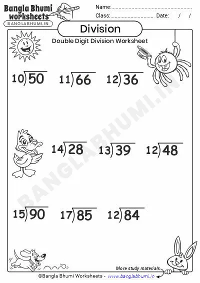 Free Double-Digit Division Worksheet