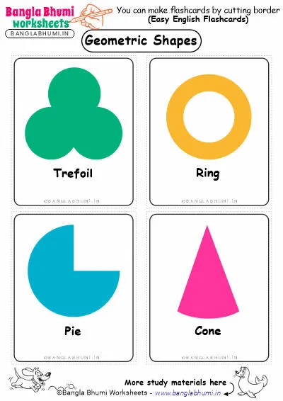 Free Geometric Shapes PDF Flashcard Download