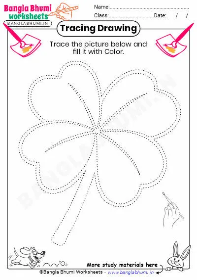 Free Tracing Drawing Worksheet Download