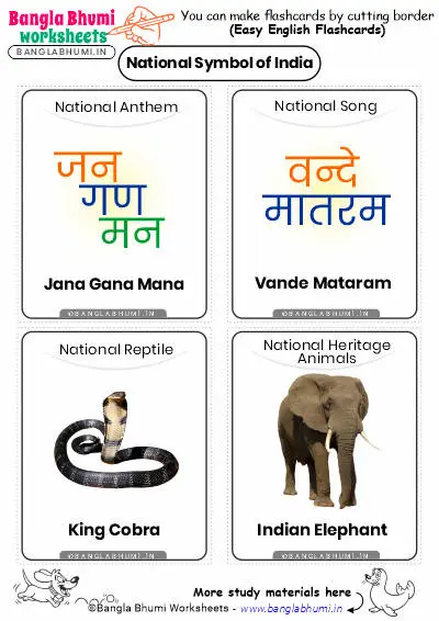 National Symbols of India Flashcards PDF Download