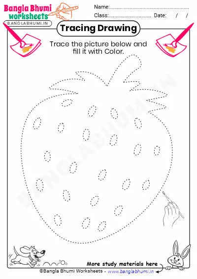 Free Tracing Drawing PDF Worksheet