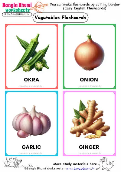 44+ Vegetables Flashcards PDF